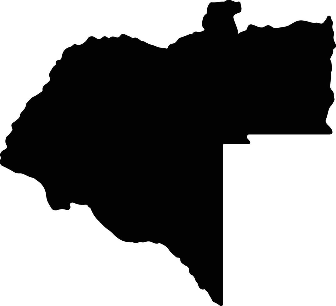 moxico angola silhouette carte vecteur