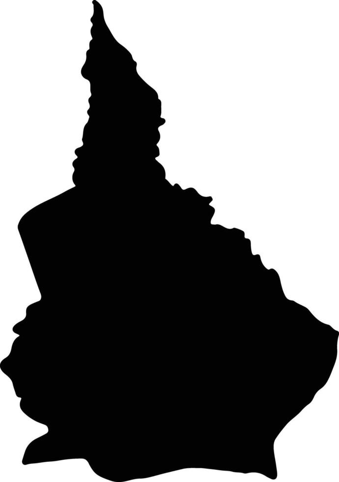 nana-grebizi central africain république silhouette carte vecteur