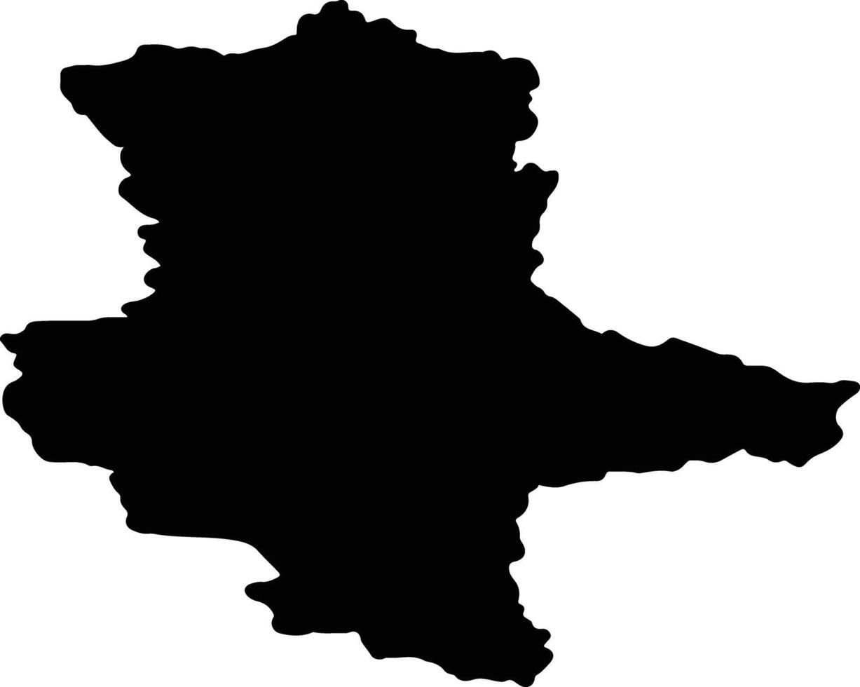 Saxe-Anhalt Allemagne silhouette carte vecteur