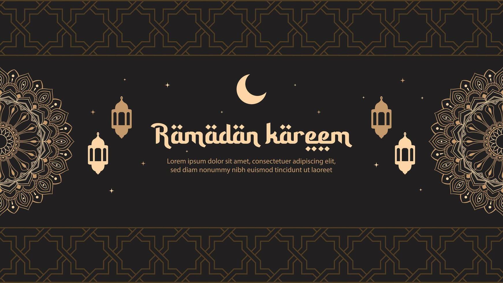 fond de carte de voeux ramadan kareem vecteur