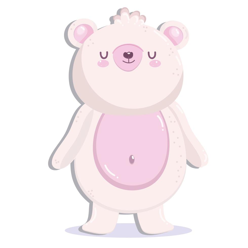 conception d'icône de dessin animé mignon petit ours vecteur