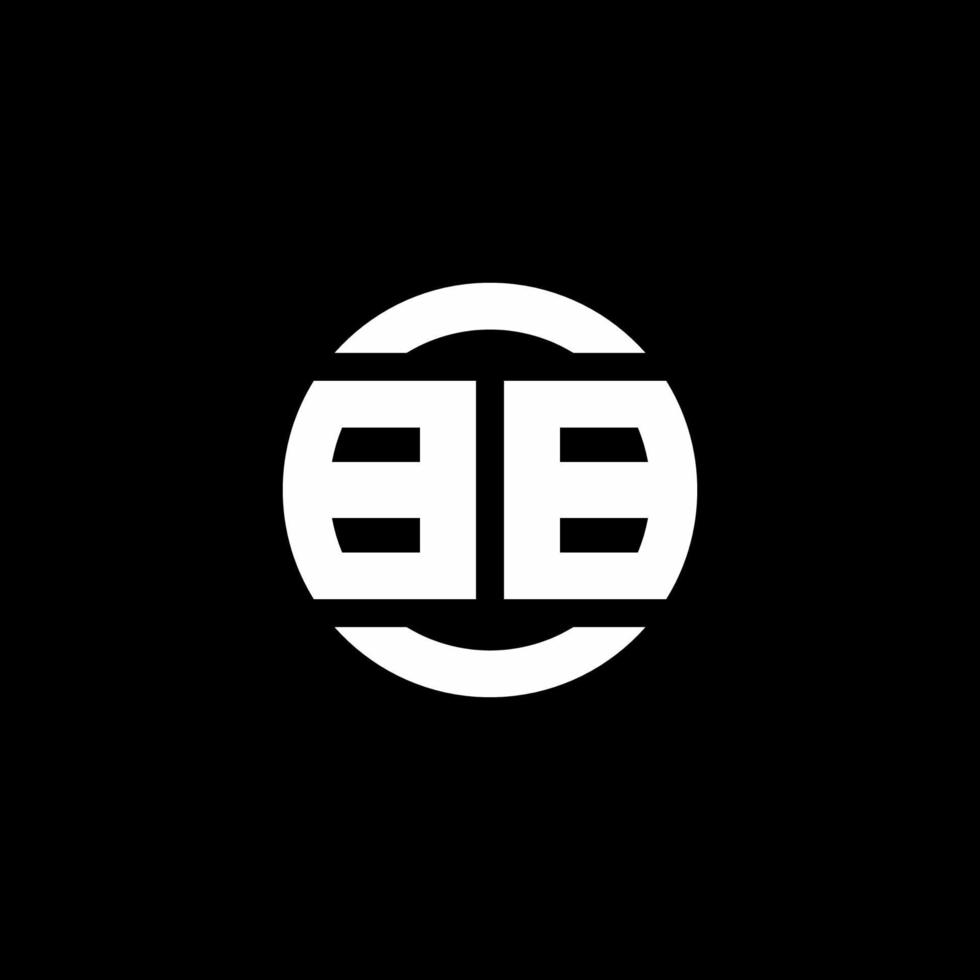 monogramme du logo bb isolé sur le modèle de conception d'élément de cercle vecteur
