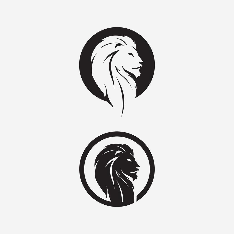 icône de vecteur de modèle de logo de lion