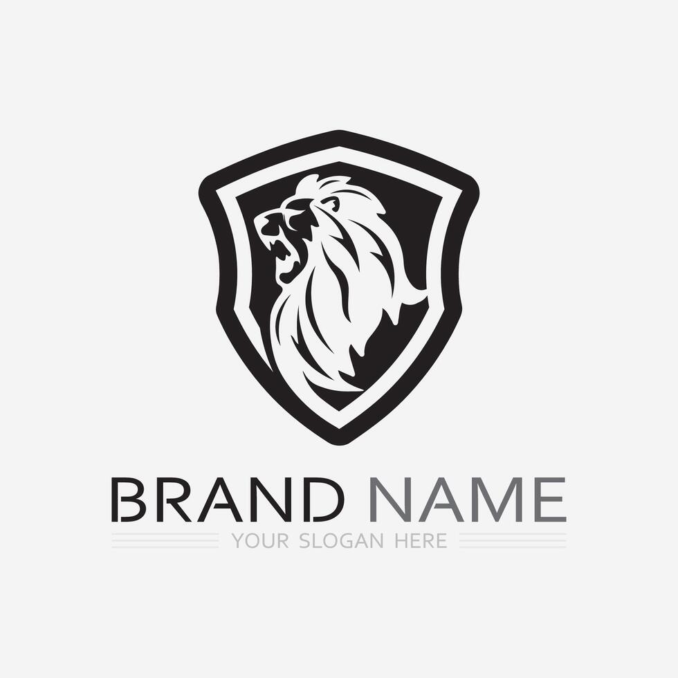 icône de vecteur de modèle de logo de lion
