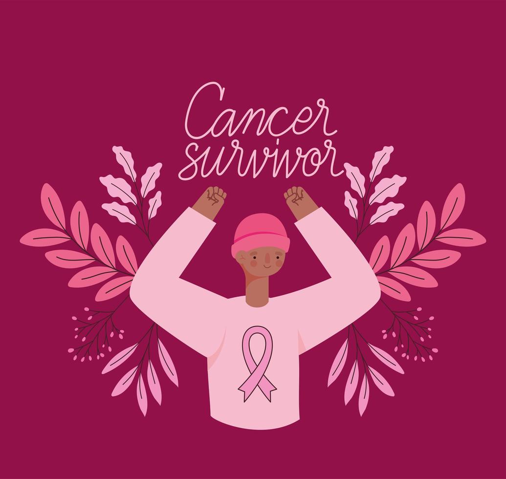 affiche de survivant du cancer vecteur