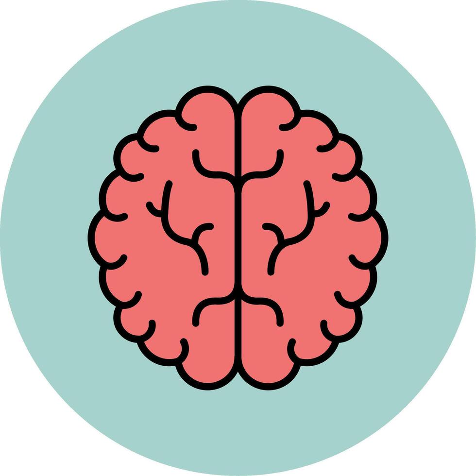 icône de vecteur de cerveau humain