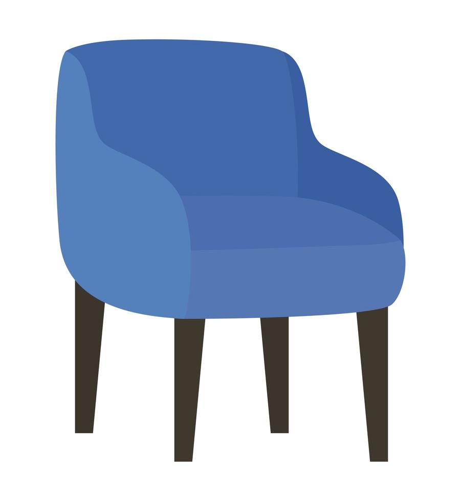 conception de fauteuil bleu vecteur