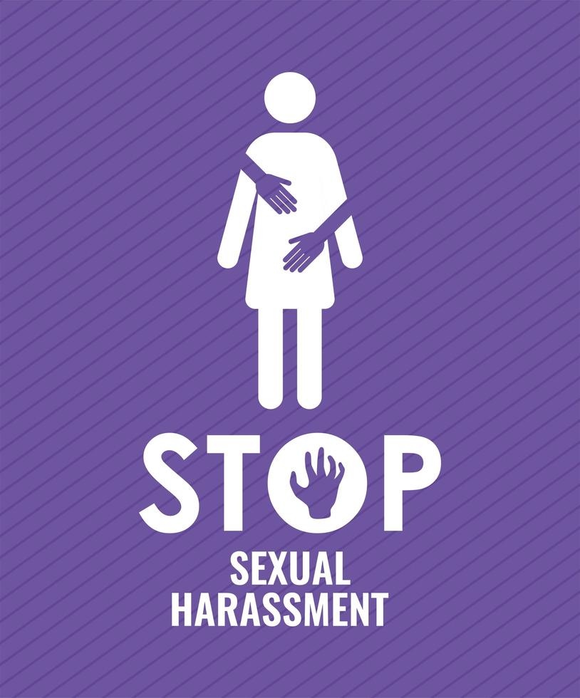 carte de harcèlement sexuel vecteur