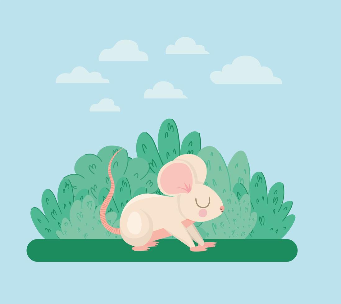 jolie illustration de souris vecteur