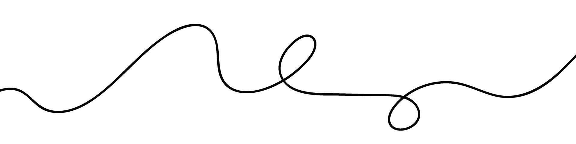ondulé ligne modèle avec courbée abstrait gribouillis dans une psychédélique remuer conception. plat vecteur illustration isolé sur blanc Contexte.