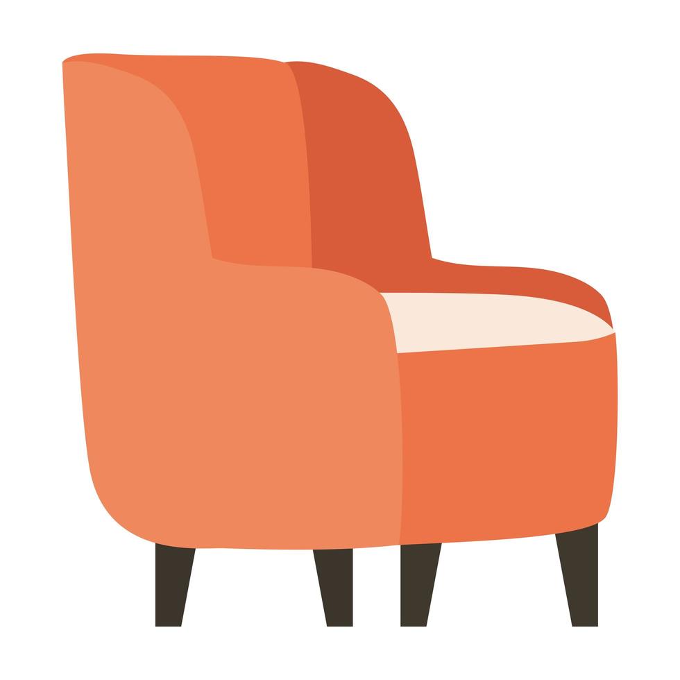 conception de fauteuil orange vecteur