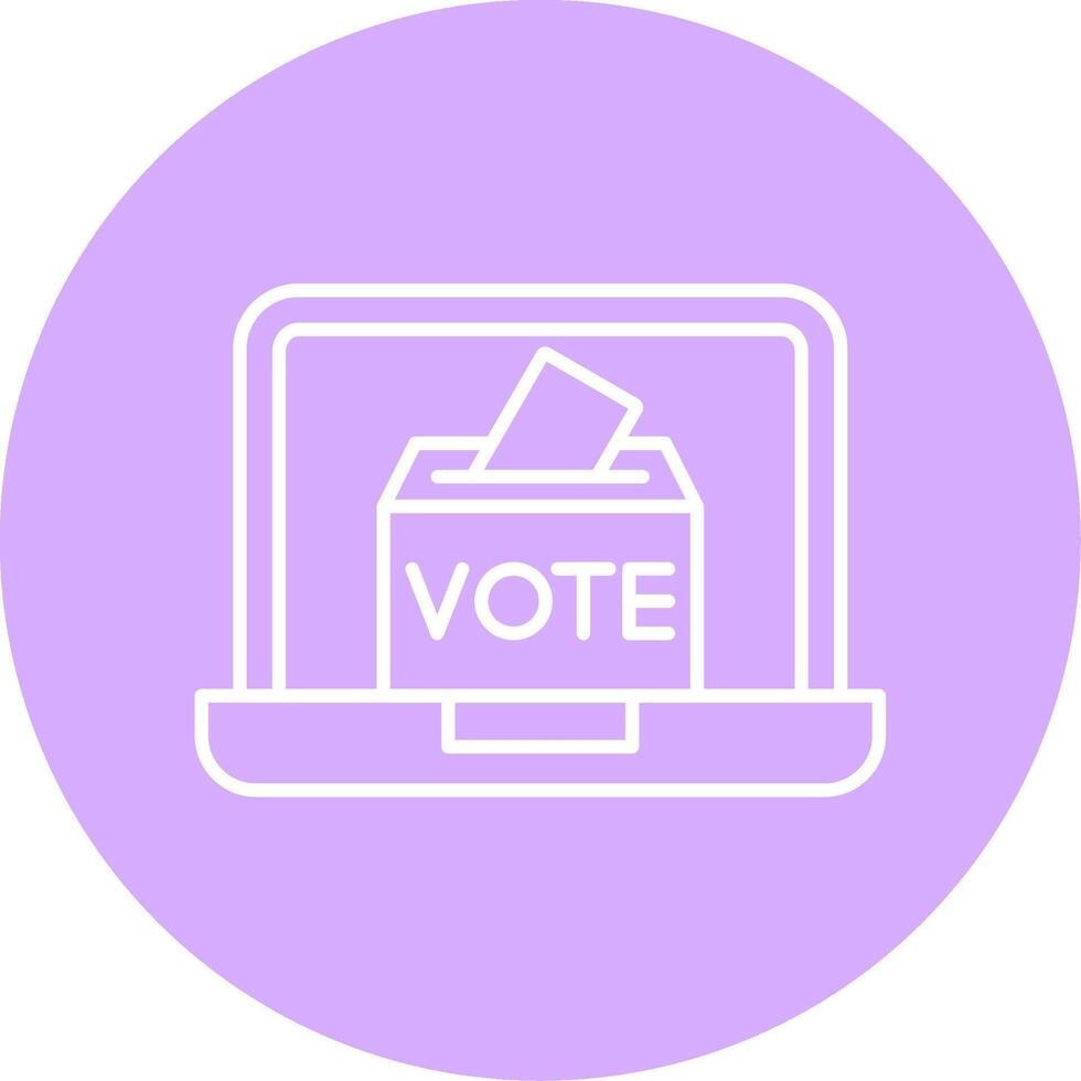 en ligne vote ligne multicercle icône vecteur