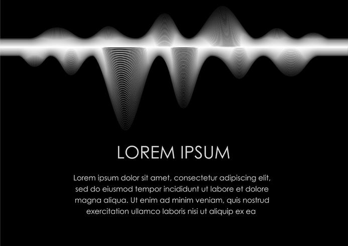 Abstrait sans soudure avec des lignes ondulées et espace de texte. vecteur