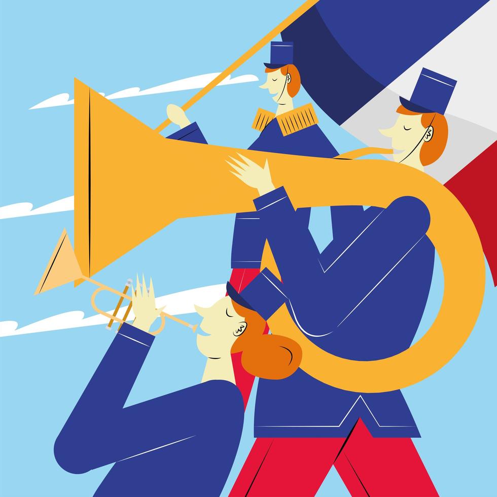 fanfare française vecteur