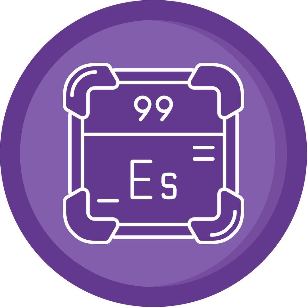 einsteinium solide violet cercle icône vecteur