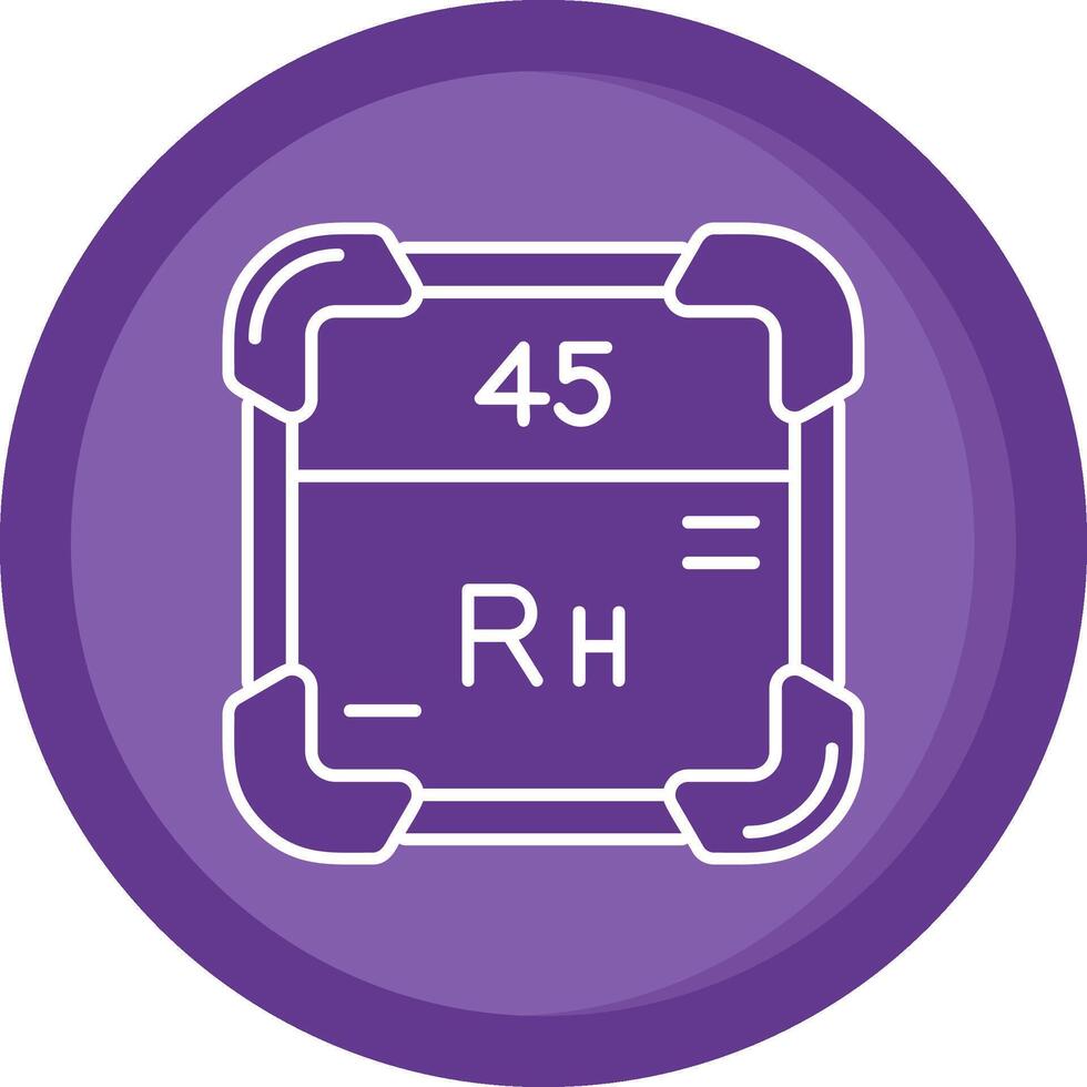 rhodium solide violet cercle icône vecteur