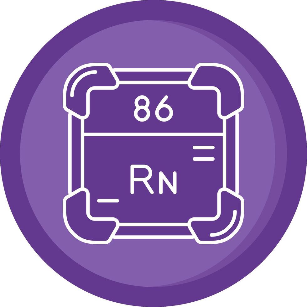 radon solide violet cercle icône vecteur