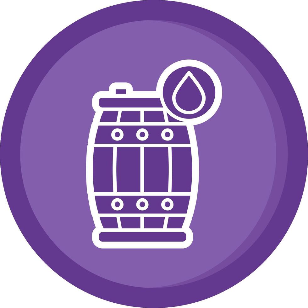 pétrole baril solide violet cercle icône vecteur