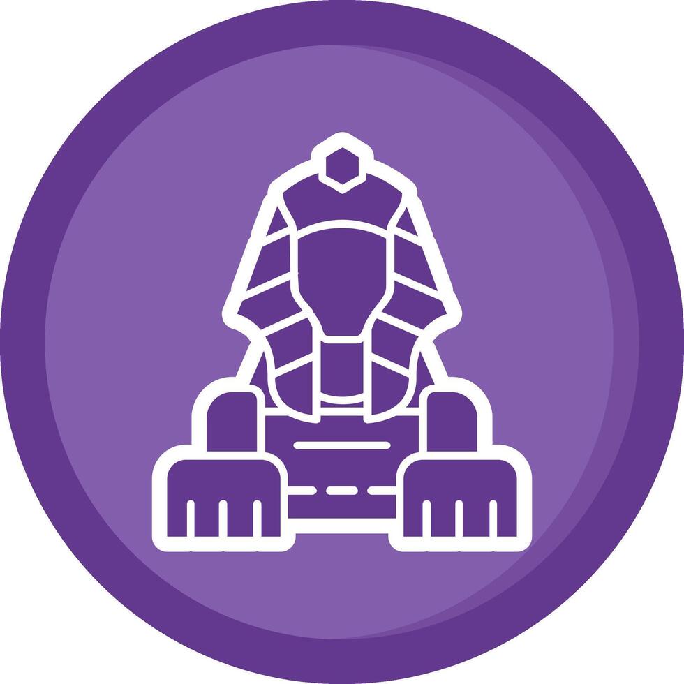 sphinx solide violet cercle icône vecteur