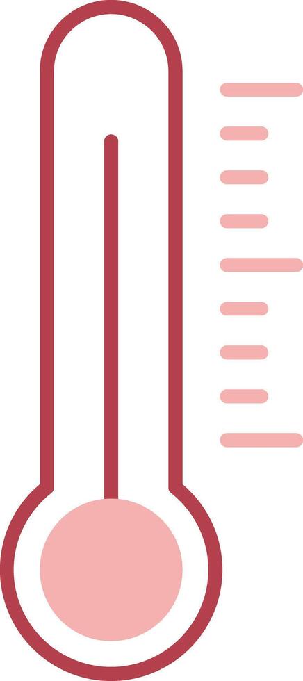 thermomètre solide deux Couleur icône vecteur