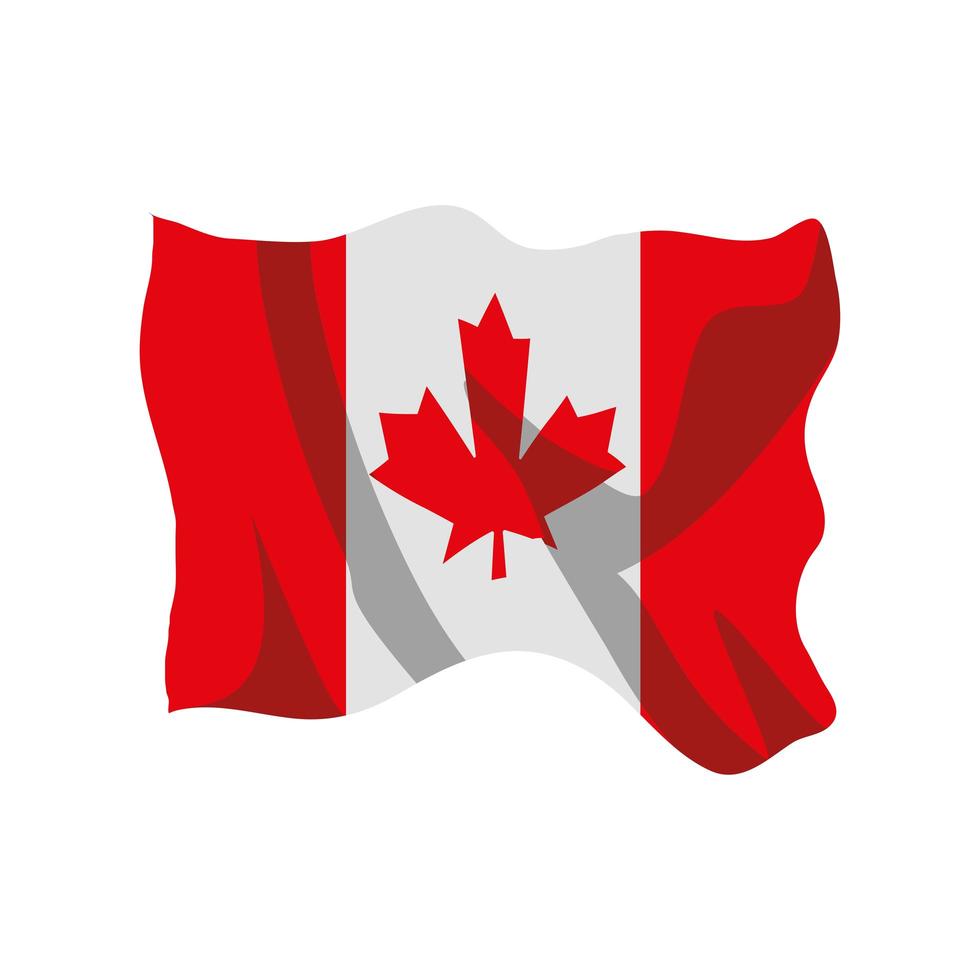 drapeau canadien ondulant vecteur