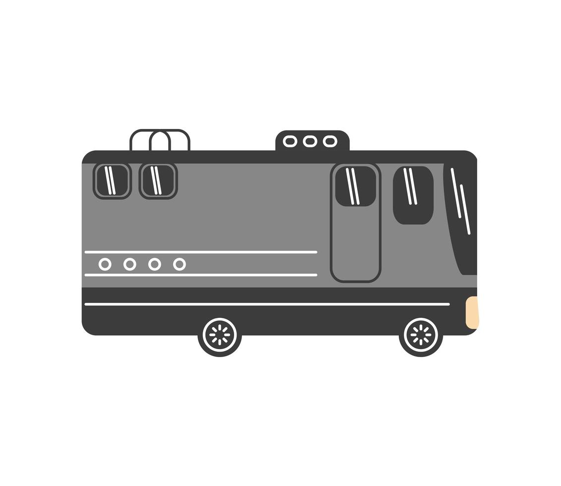 transport de camping-car gris vecteur