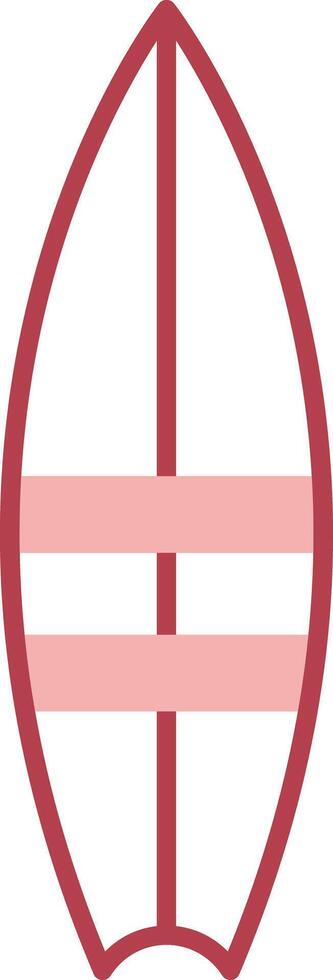 planche de surf solide deux Couleur icône vecteur