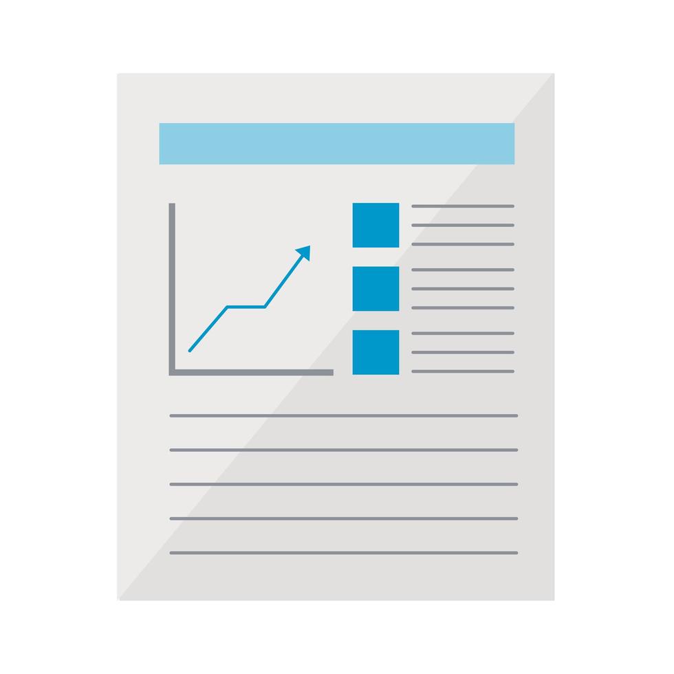 flèche d'augmentation infographique dans le document vecteur