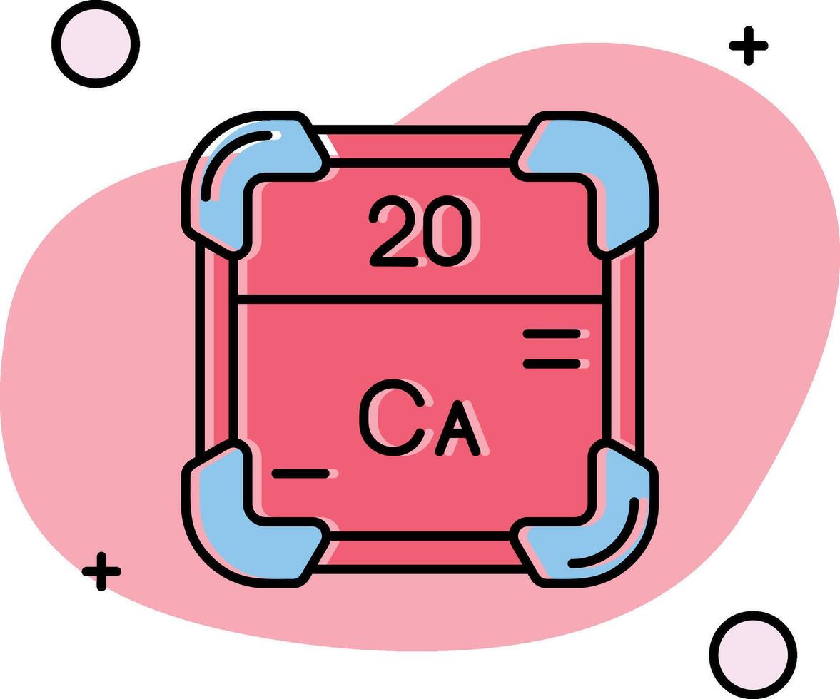 calcium glissé icône vecteur