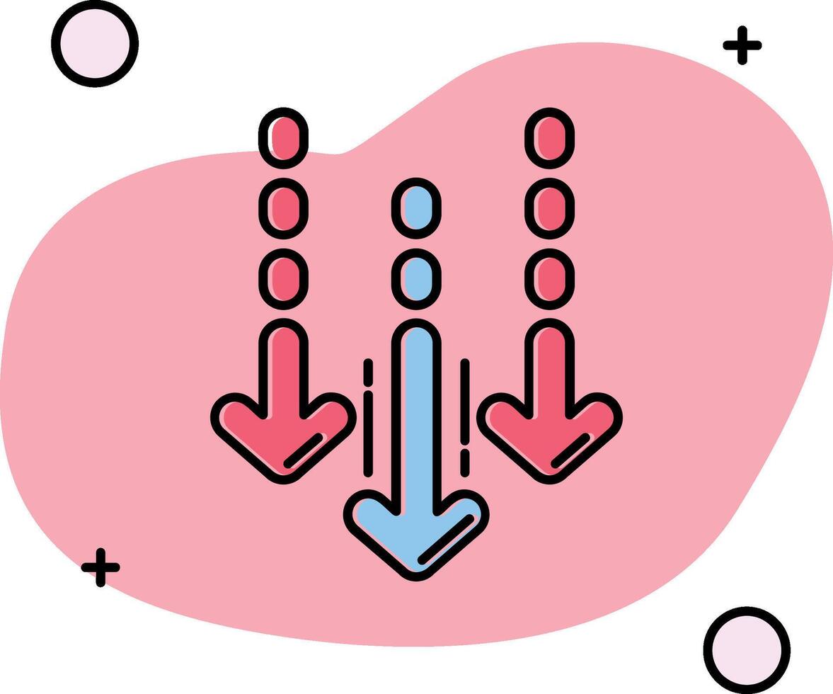 diminution glissé icône vecteur