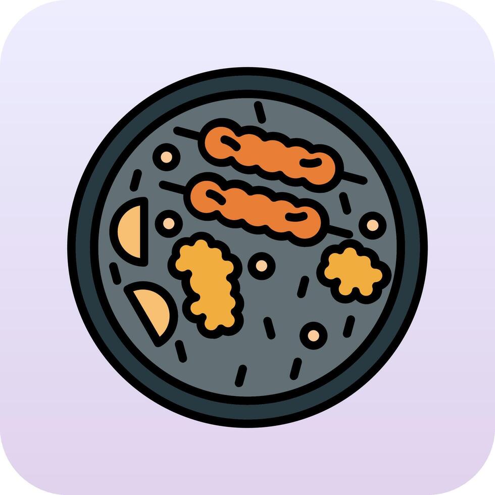 icône de vecteur de kebab