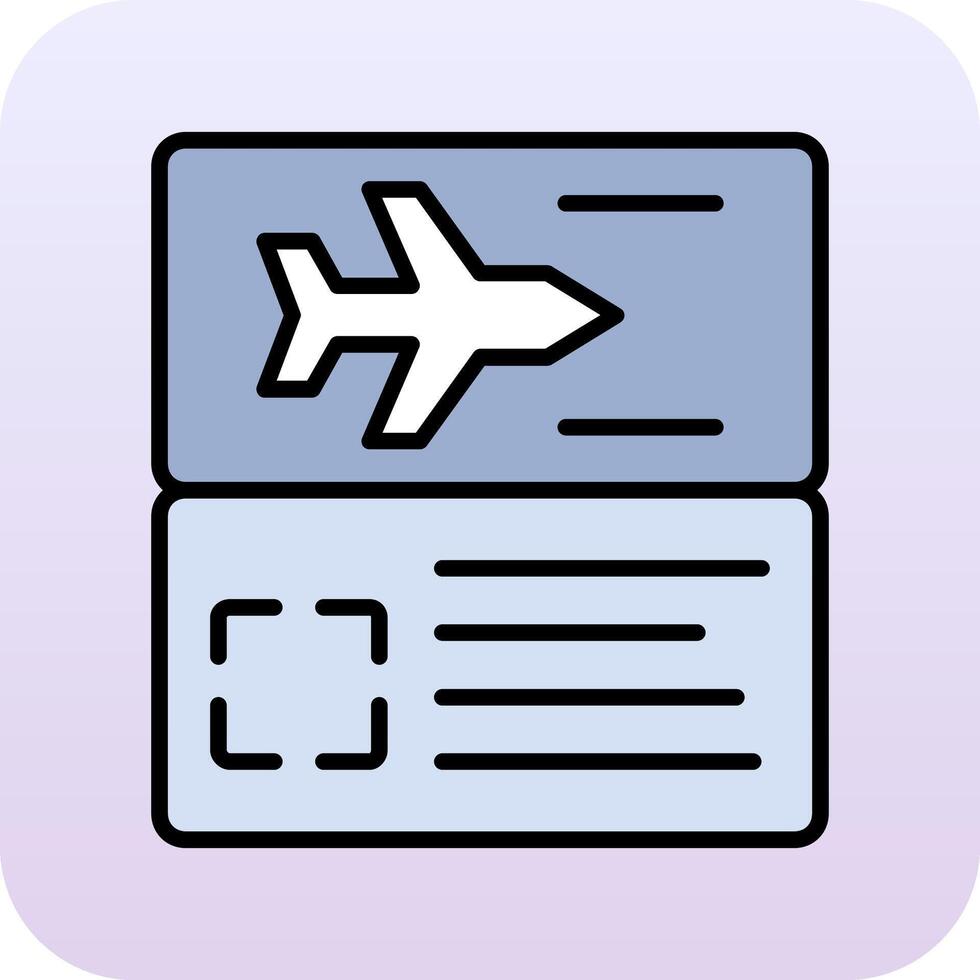 icône de vecteur de billet d'avion