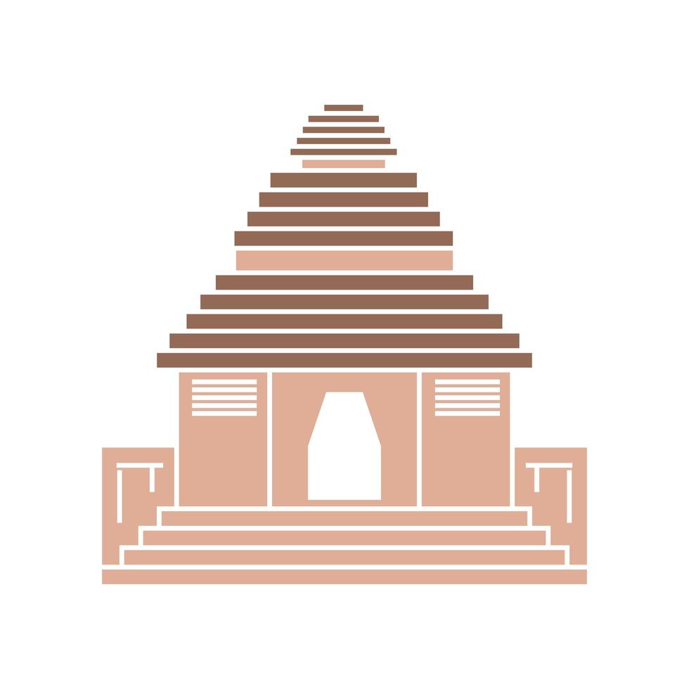 Inde temple traditionnel vecteur