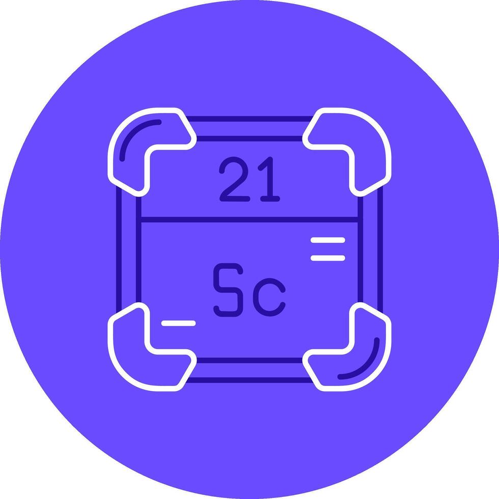 scandium duo régler Couleur cercle icône vecteur