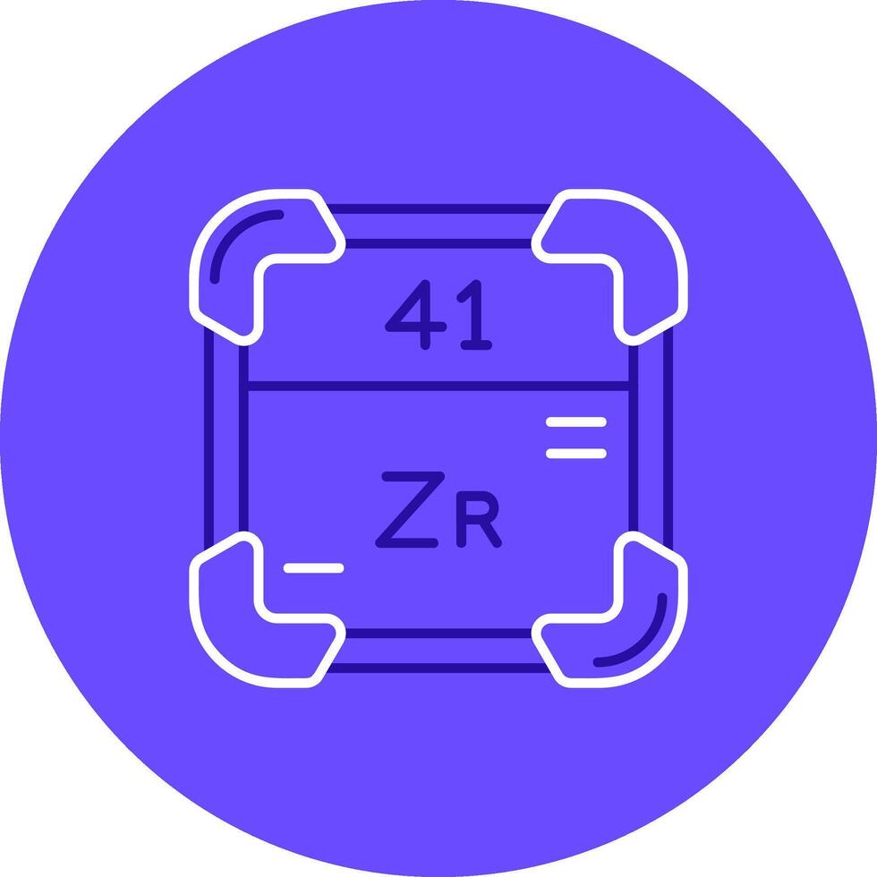 zirconium duo régler Couleur cercle icône vecteur
