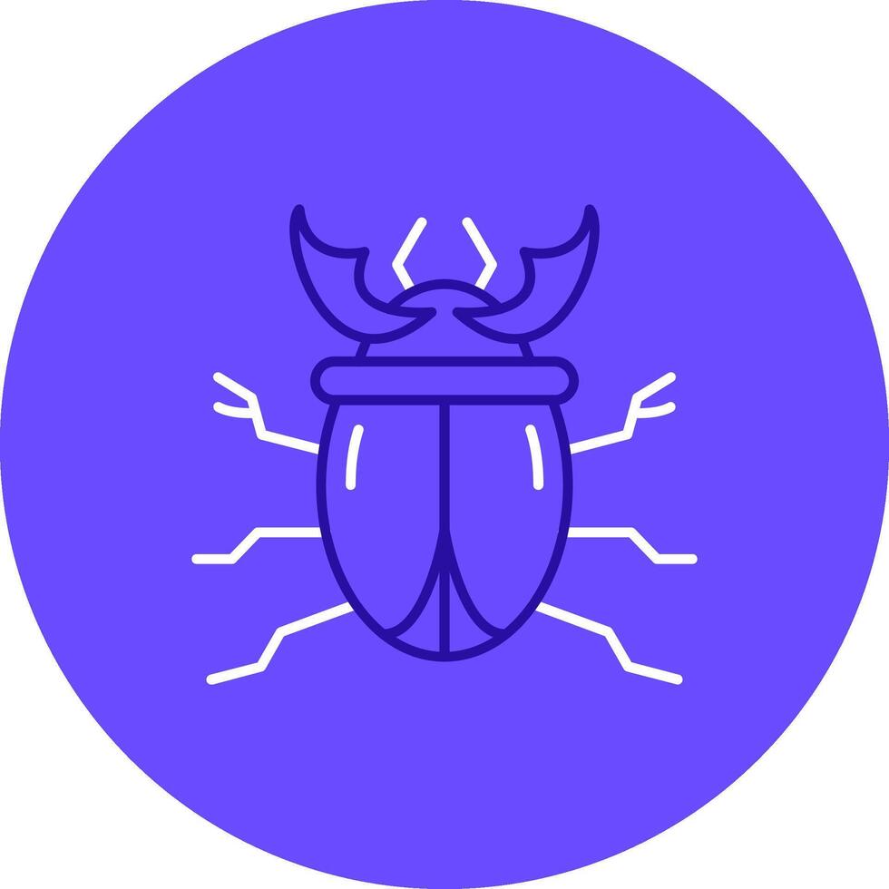 scarabée duo régler Couleur cercle icône vecteur