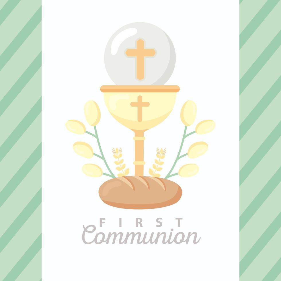 invitation à la première communion vecteur