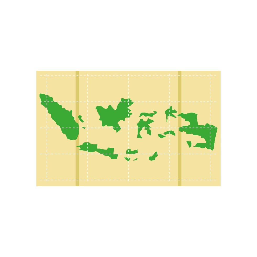 carte de l'indonésie vecteur