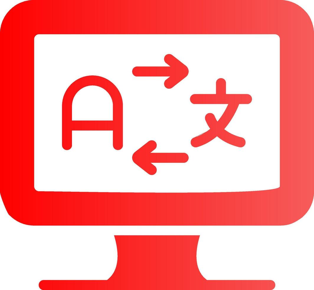 en ligne Langue prof Créatif icône conception vecteur