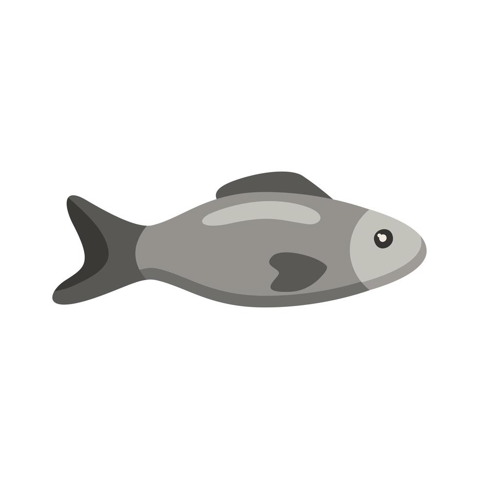 icône de poisson de fruits de mer vecteur