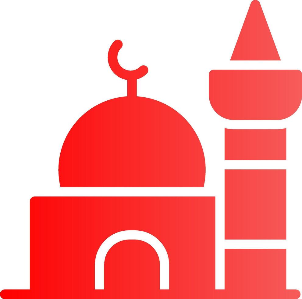 conception d'icône créative de mosquée vecteur