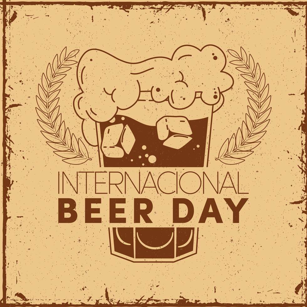 affiche de la journée internationale de la bière vecteur