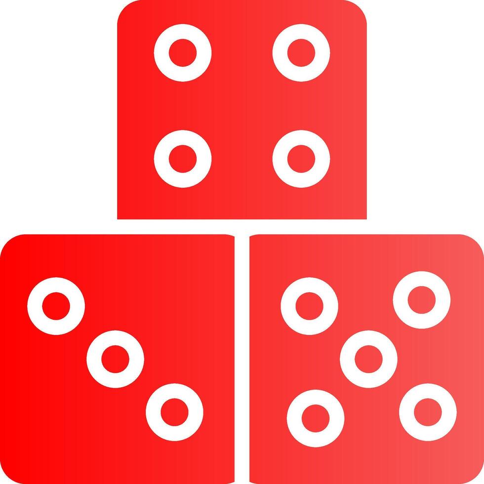 conception d'icône créative de pièce de domino vecteur