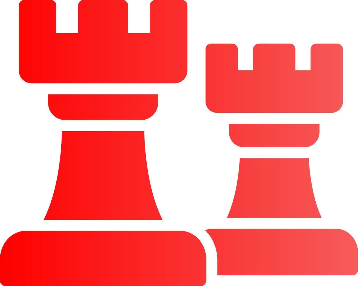 conception d'icône créative de tours d'échecs vecteur