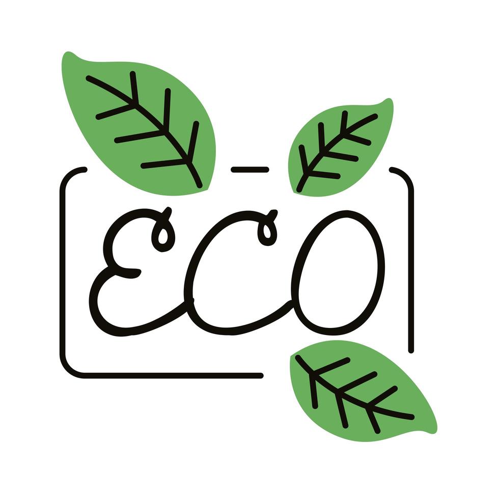 plante de feuilles écologiques vecteur