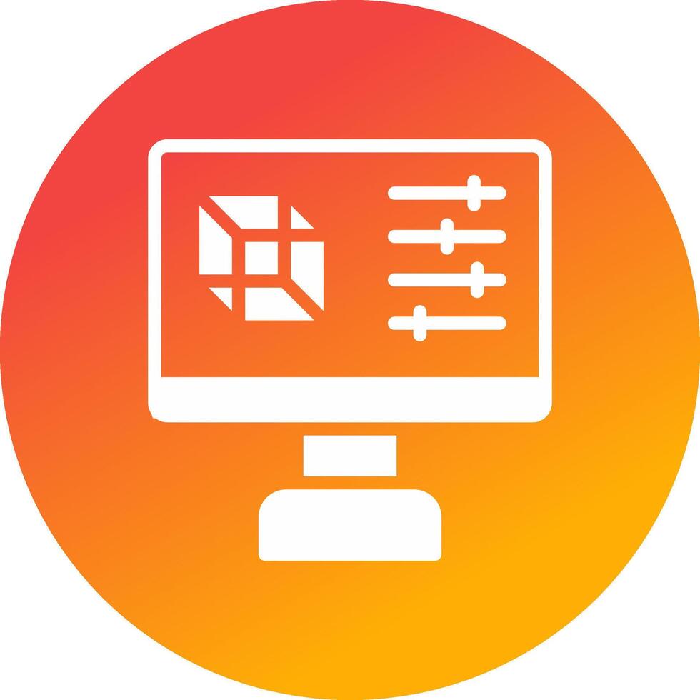 conception d'icône créative de simulation vecteur