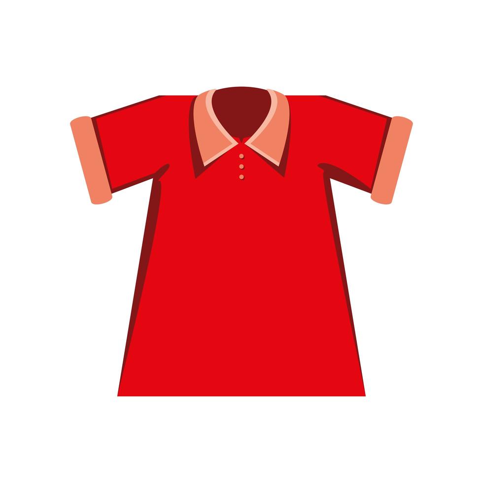 chemise rouge sport vecteur