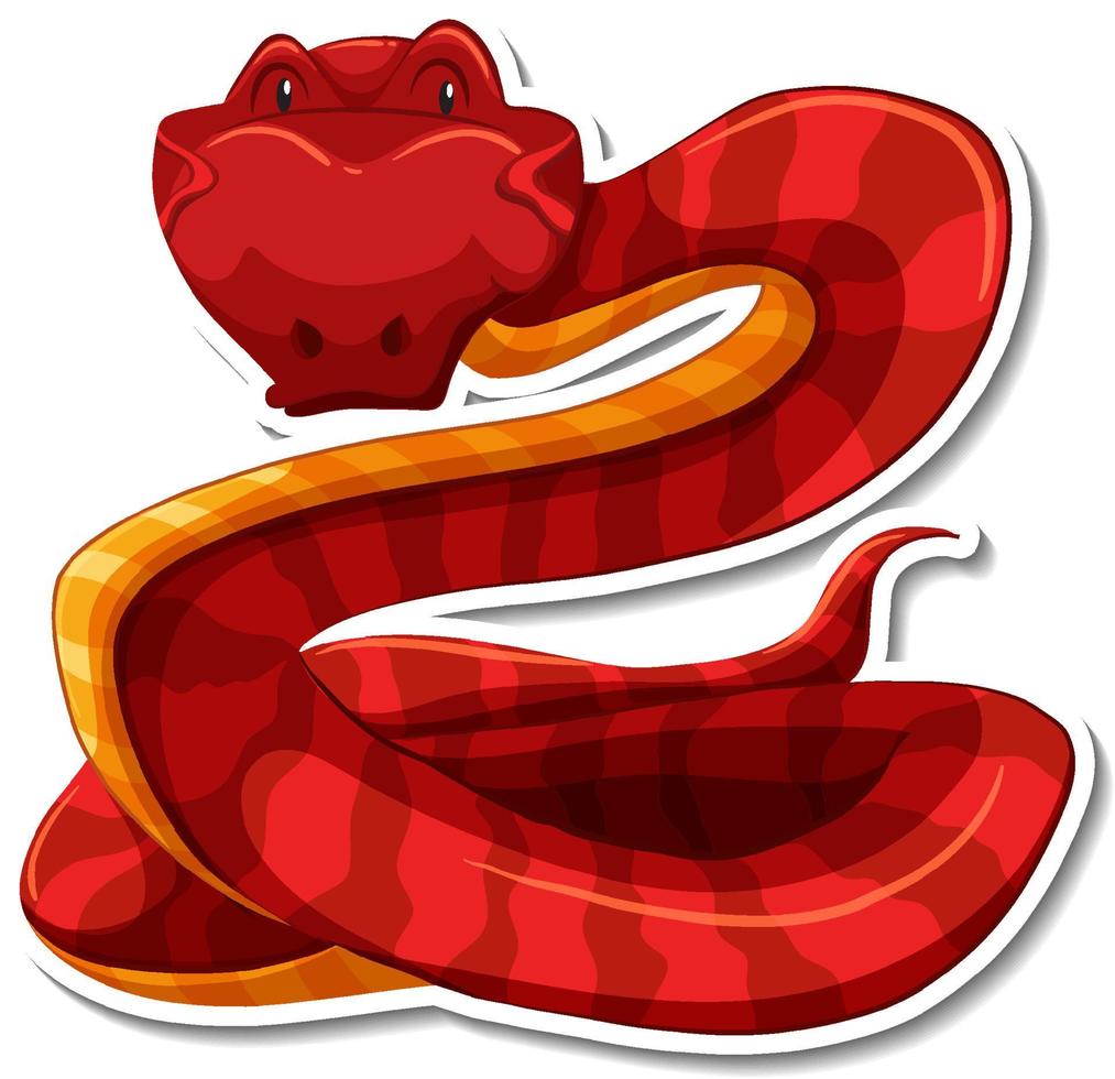 personnage de dessin animé de serpent sur fond blanc vecteur