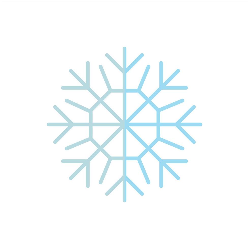 ligne de vecteur d'icône de flocon de neige sur l'image de fond blanc pour le web, la présentation, le logo, le symbole de l'icône.