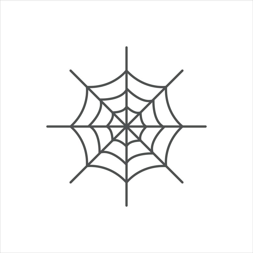 printspider web icon ligne vectorielle sur fond blanc image pour le web, présentation, logo, symbole d'icône. vecteur